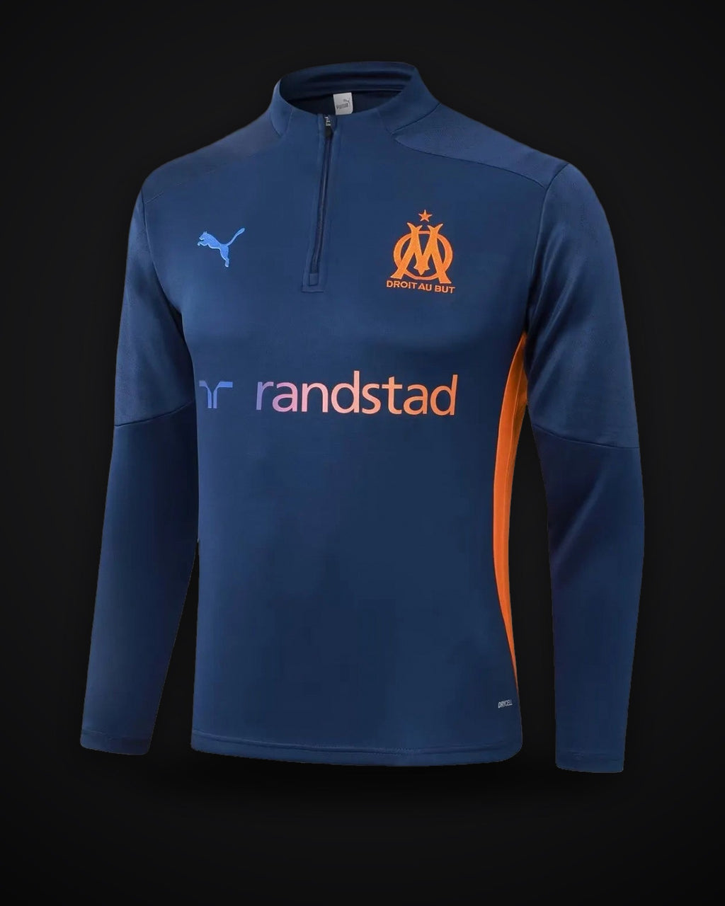 2024/2025 Olympique de Marseille Half-Pull Training Suit Royal Blue
