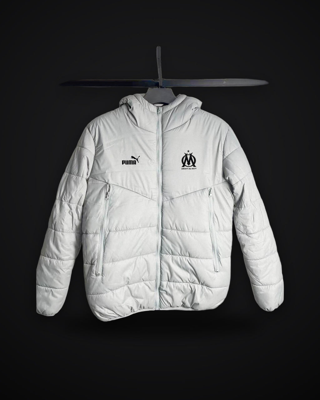 2024/2025 Olympique de Marseille Light Gray Soccer Cotton jacket