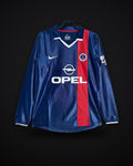 2001/2002 Retro Long Sleeve Psg Paris Saint-Germain Home