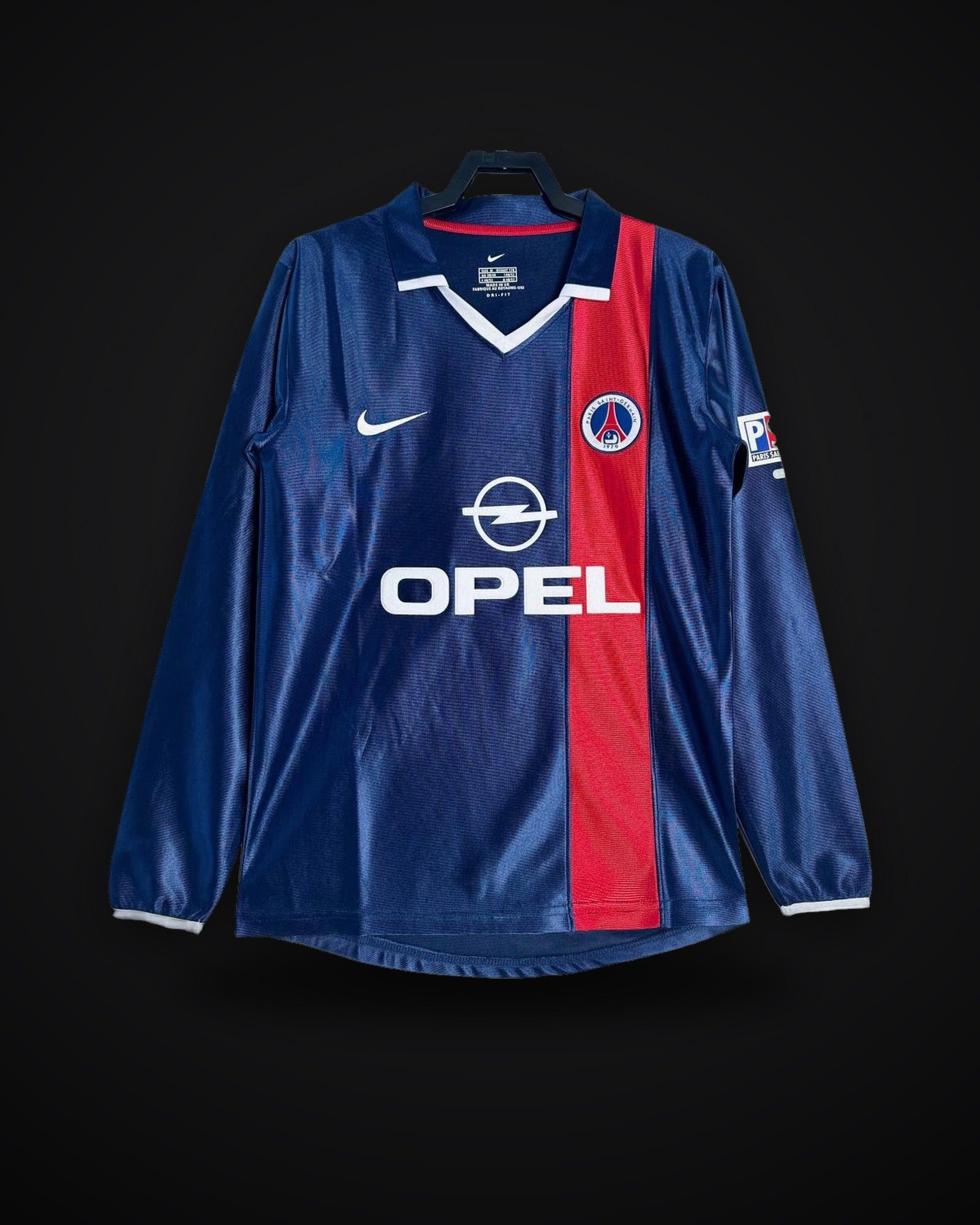 2001/2002 Retro Long Sleeve Psg Paris Saint-Germain Home