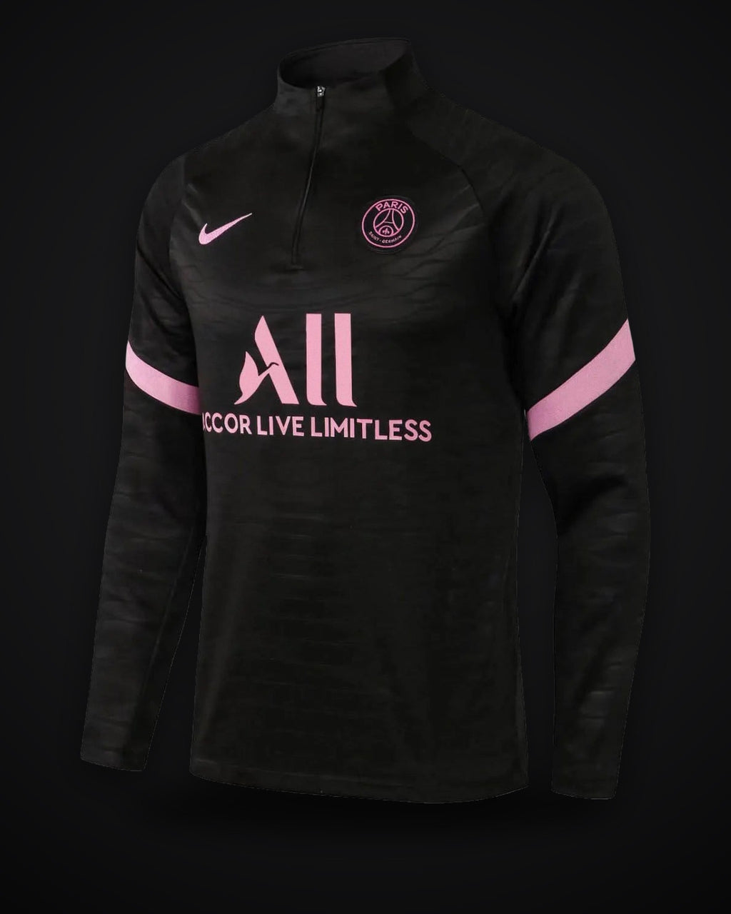 2021/2022 Psg Paris Saint-Germain Half-Pull Training Suit Black Set