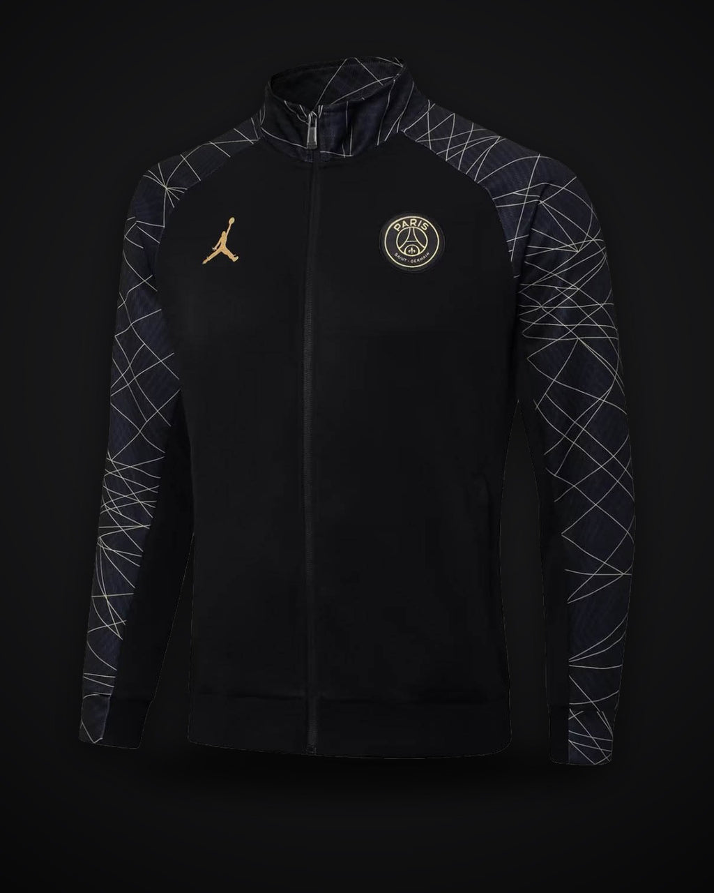 2023/2024 Psg Paris Saint-Germain Long Zipped Jacket Black Set
