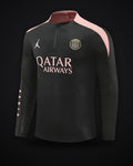 2024/2025 Psg Paris Saint-Germain Half-Pull Training Suit Black-Pink Jersey