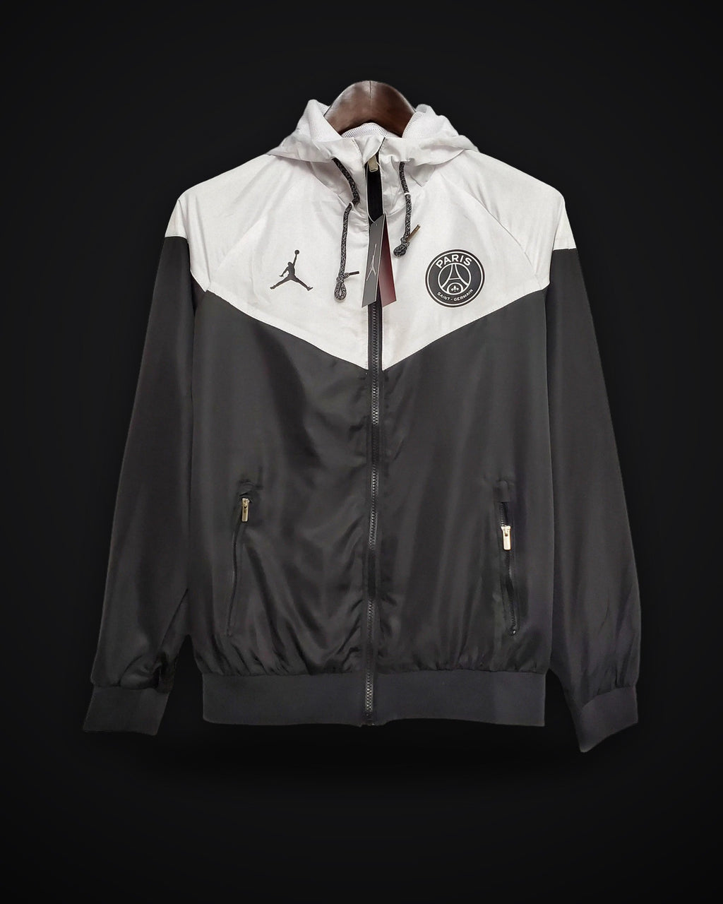 Psg Paris Saint-Germain Windbreaker Classic Style Black-White
