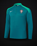 2024-2025 Portugal Half-Pull Training Suit Dark Green