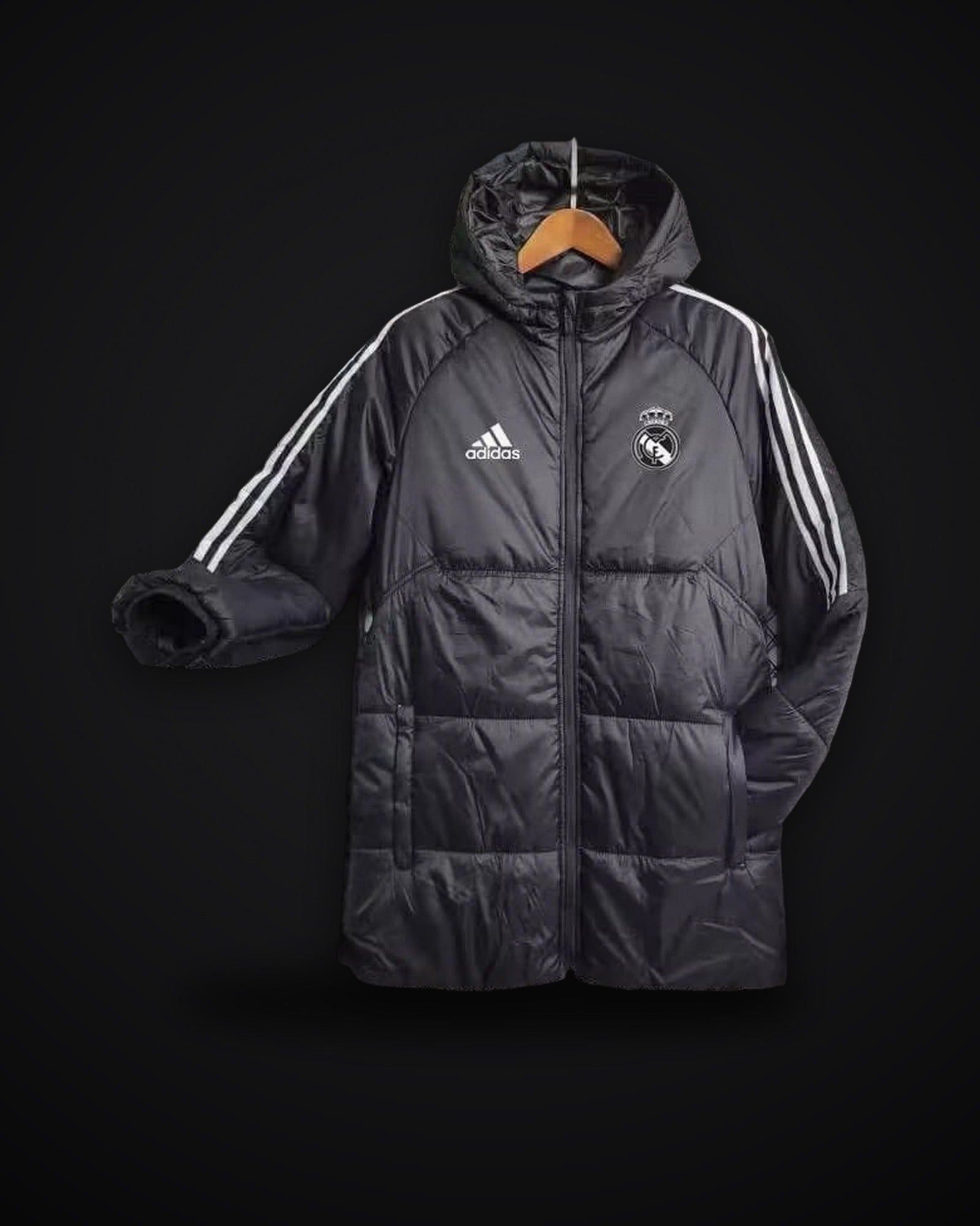 2024/2025 Real Madrid Black-White Edge Soccer Long Cotton jacket