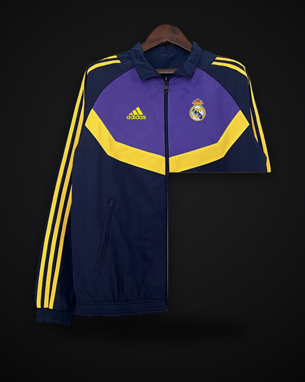 2024/2025 Real Madrid Reversible Windbreaker Black-Black and Purple