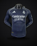 2025/2026 Player Version Real Madrid Away Long Sleeve Jersey