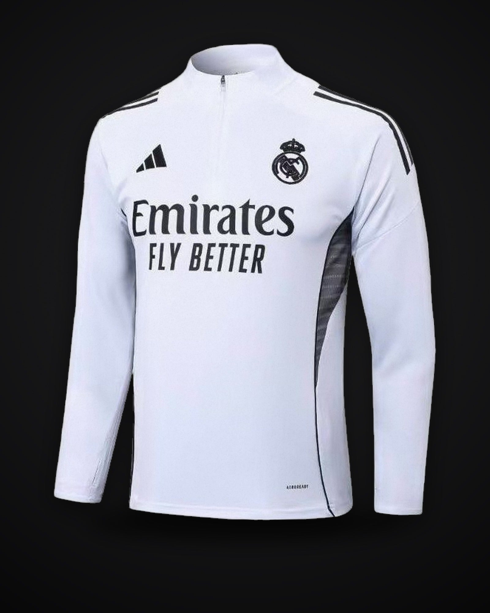 2025-2026 Real Madrid White Half-Pull Training Suit