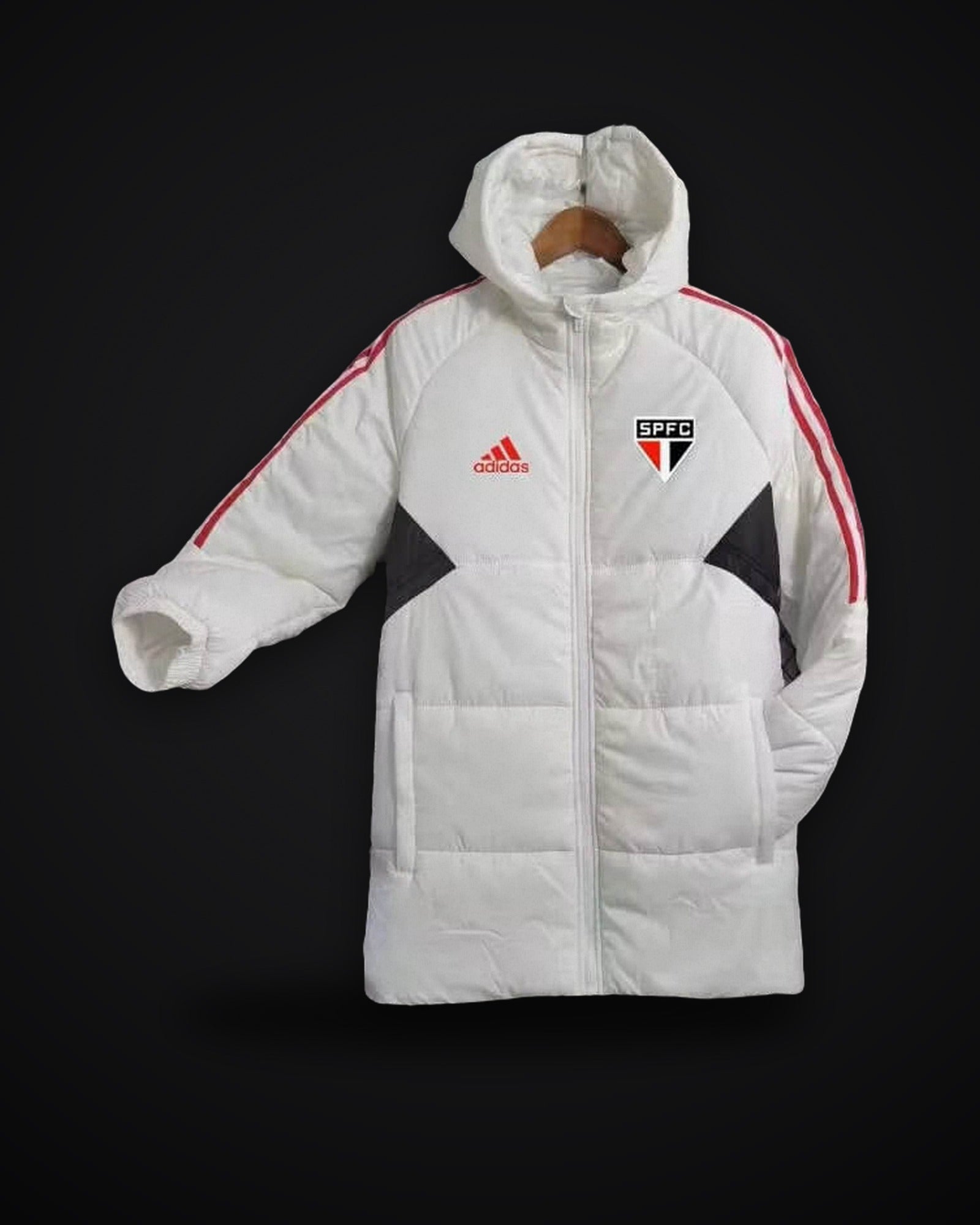 2024/2025 São Paulo White-Red Edge Soccer Long Cotton jacket