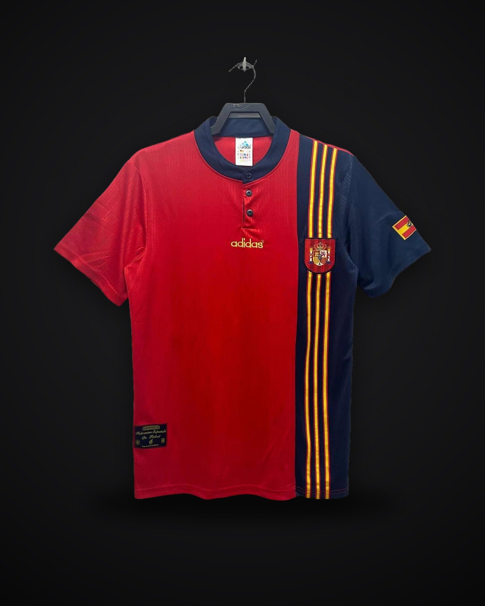 1996 Retro Spain Home Soccer Shirt