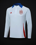 2024-2025 Spain Half-Pull Training Suit Baby Blue